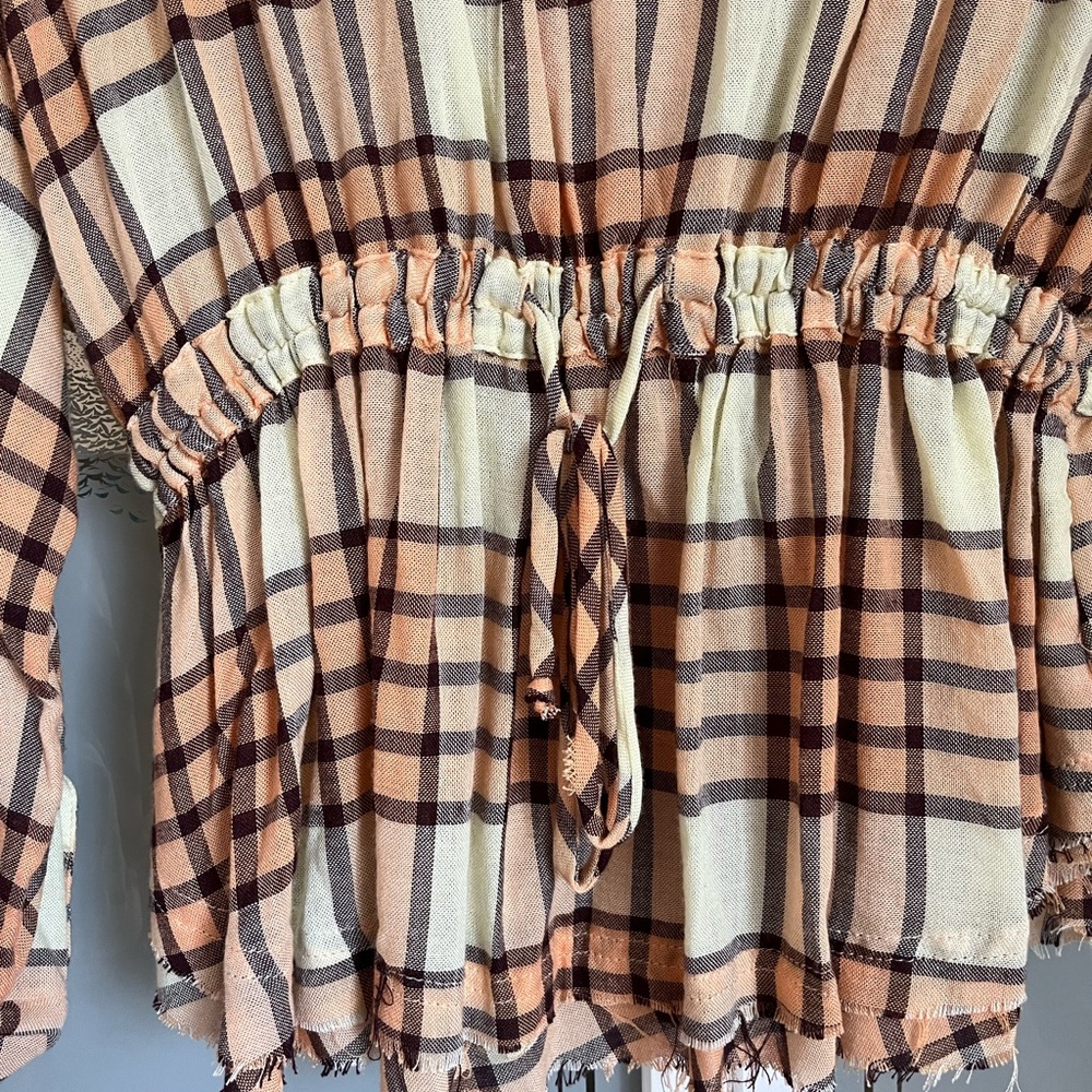 Free People Peach Tree Plaid Shirt - Picture 11 of 13